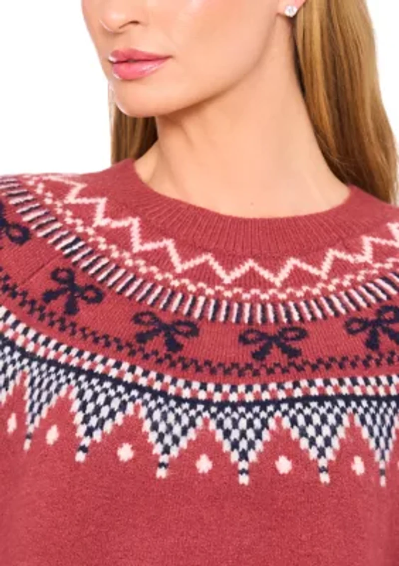 Women's Fair Isles Crew Neck Sweater