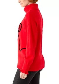 Women's Bow Turtleneck Sweater