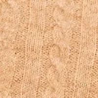 Women's Long Sleeve Scallop Trim Cable Knit Sweater