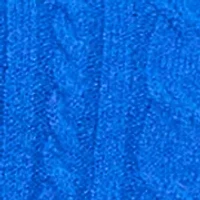 Women's Long Sleeve Scallop Trim Cable Knit Sweater