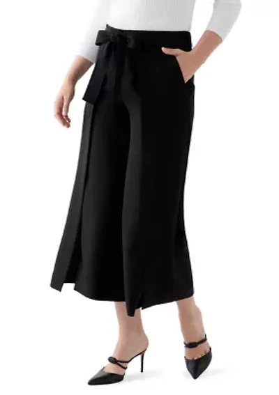 Women's Woven Linen Tie Waist Pants