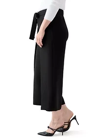 Women's Woven Linen Tie Waist Pants