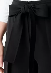 Women's Woven Linen Tie Waist Pants