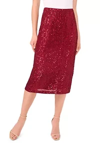 Women's Midi Sequin Skirt
