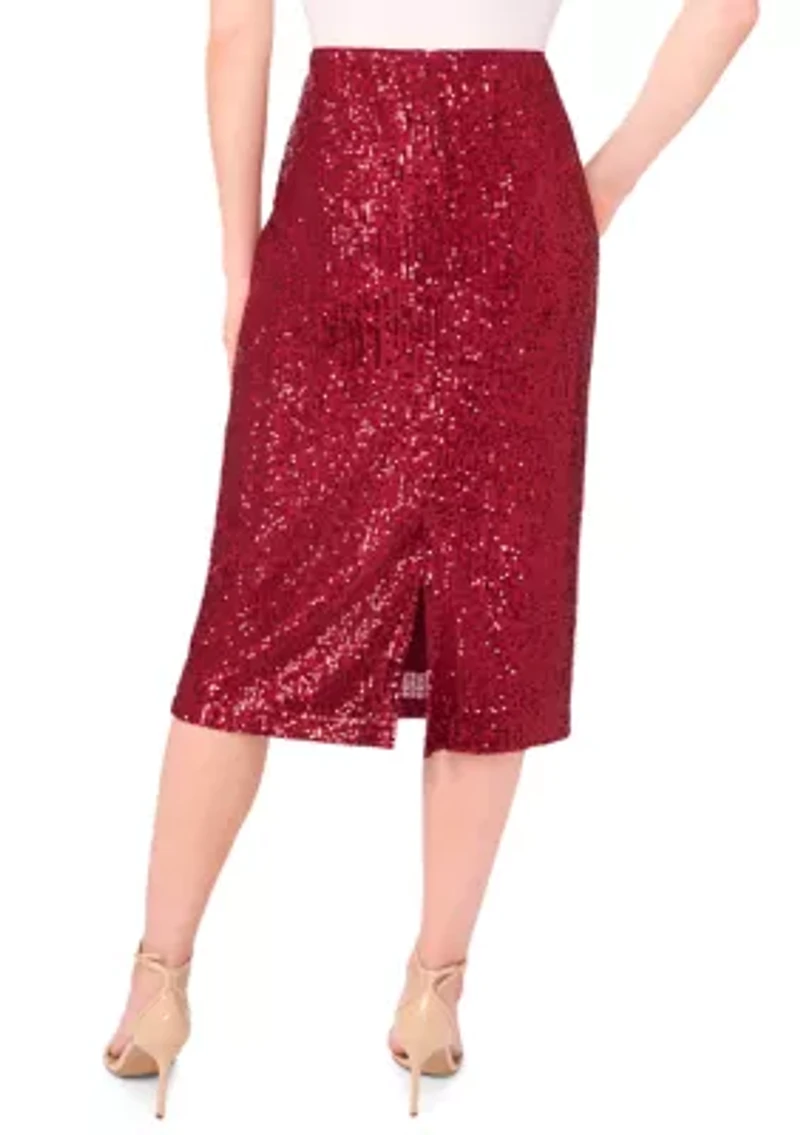 Women's Midi Sequin Skirt