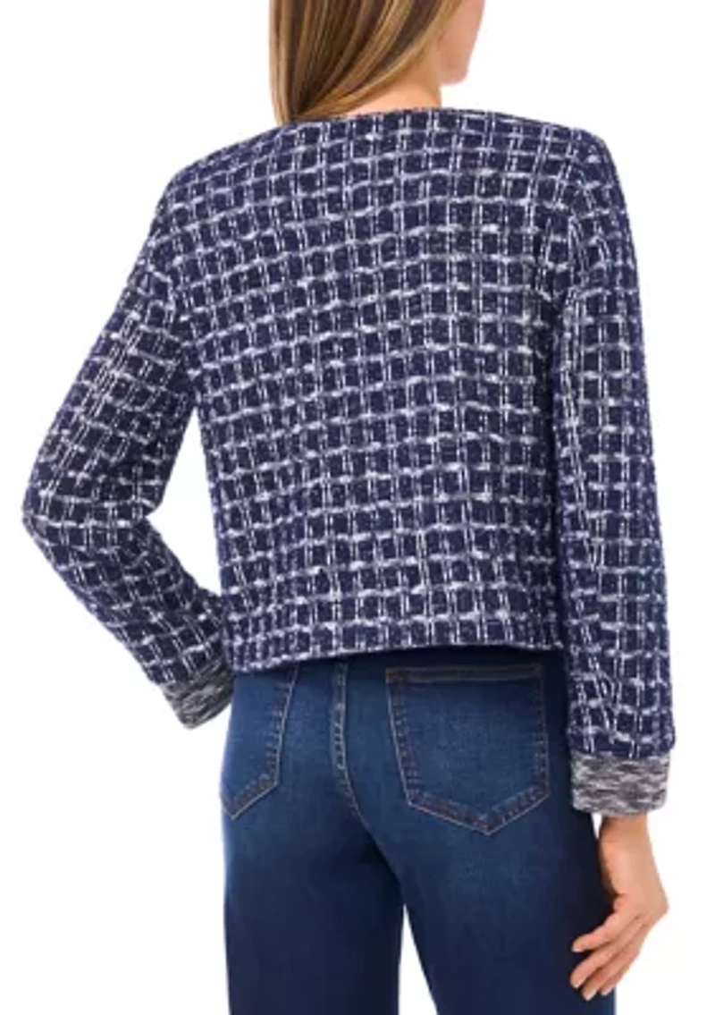 Women's Open Front Tweed Jacket