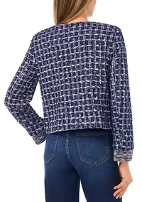 Women's Open Front Tweed Jacket