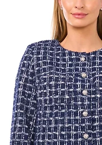 Women's Open Front Tweed Jacket