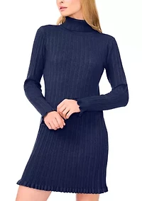 Women's Long Sleeve Turtleneck Sweater Dress