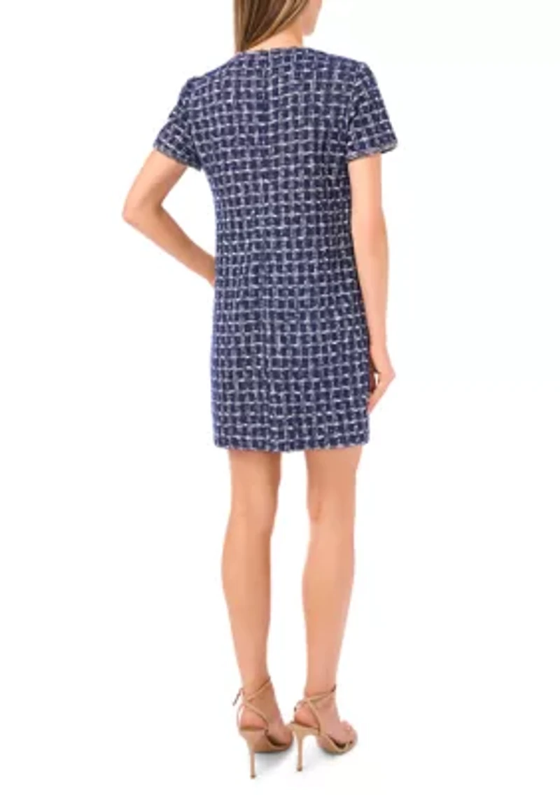 Women's Lurex Tweed A-Line Dress