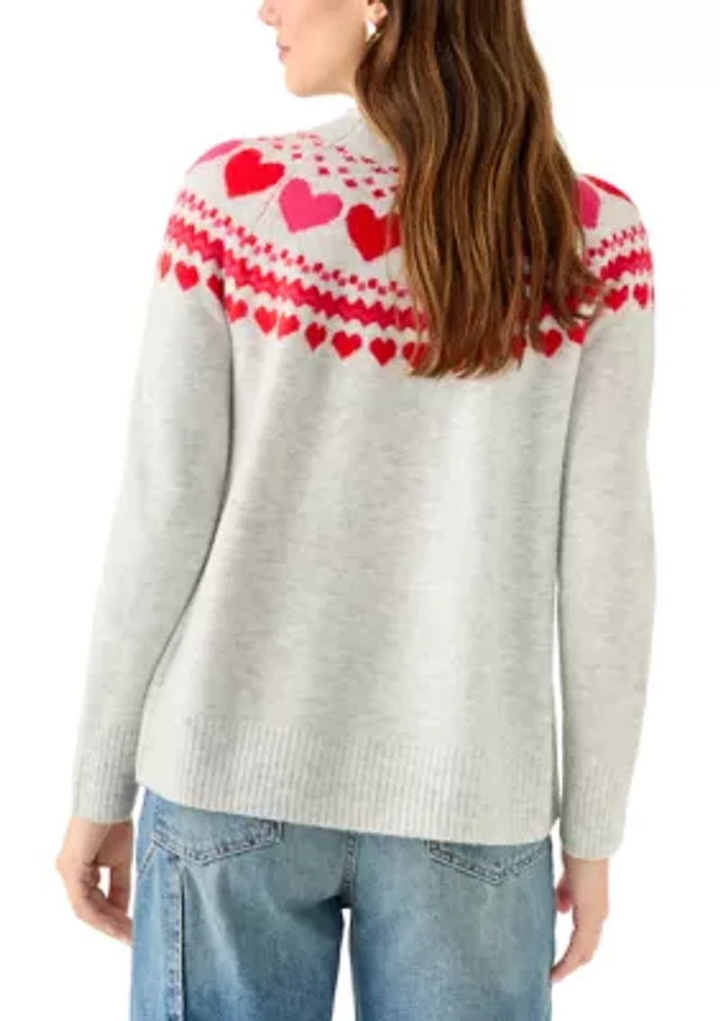 Women's Heart Fair Isle Sweater