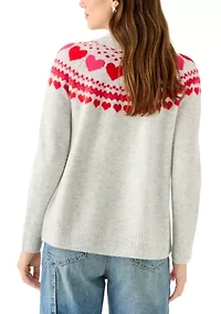 Women's Heart Fair Isle Sweater