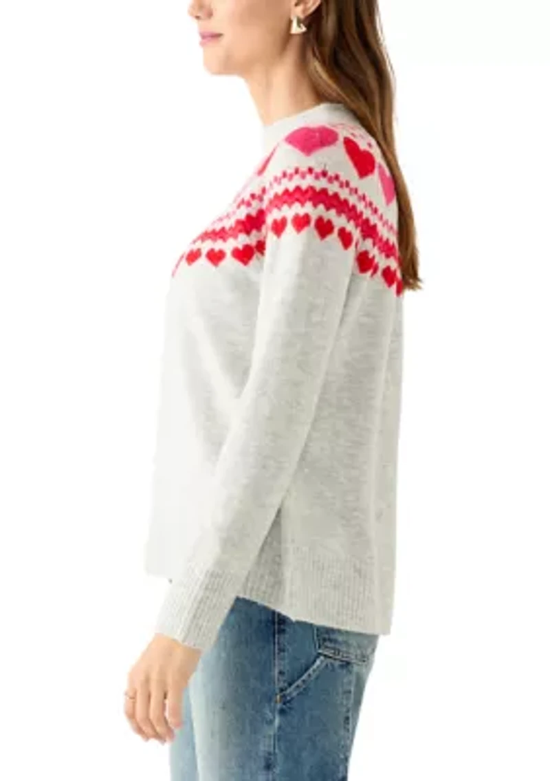 Women's Heart Fair Isle Sweater