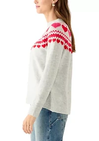 Women's Heart Fair Isle Sweater