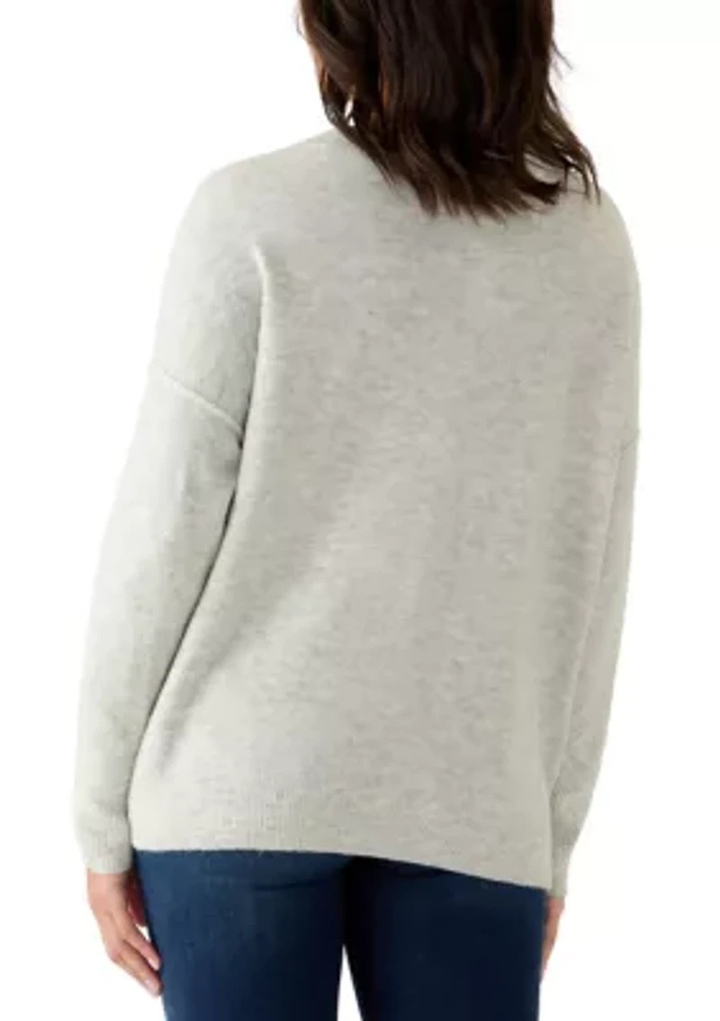 Women's Crew Neck Believe Sweater