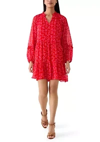 Women's Long Sleeve Tiered Dress