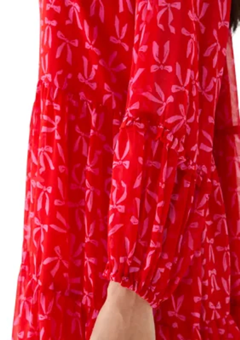 Women's Long Sleeve Tiered Dress