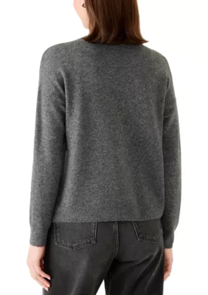 Women's 3D Floral Crew Neck Sweater