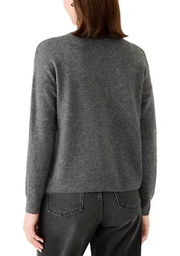 Women's 3D Floral Crew Neck Sweater