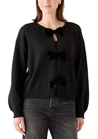 Women's Long Sleeve Bow Front Cardigan