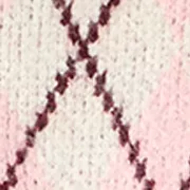 Women's Argyle Heart Crew Neck Sweater