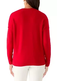 Women's Love Scribble Crew Neck Sweater