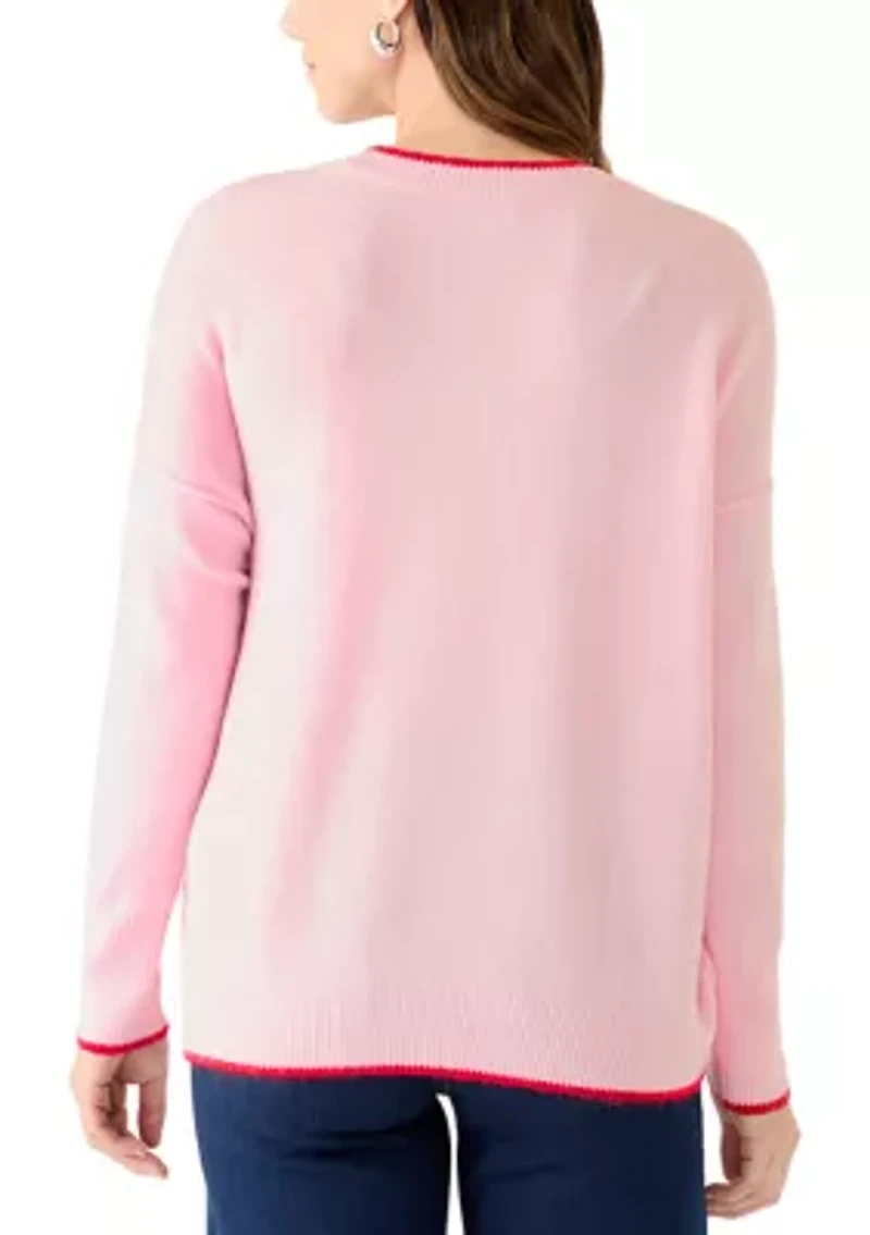 Women's Heart Crew Neck Sweater