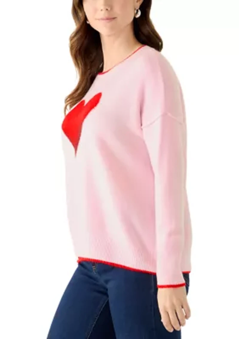 Women's Heart Crew Neck Sweater