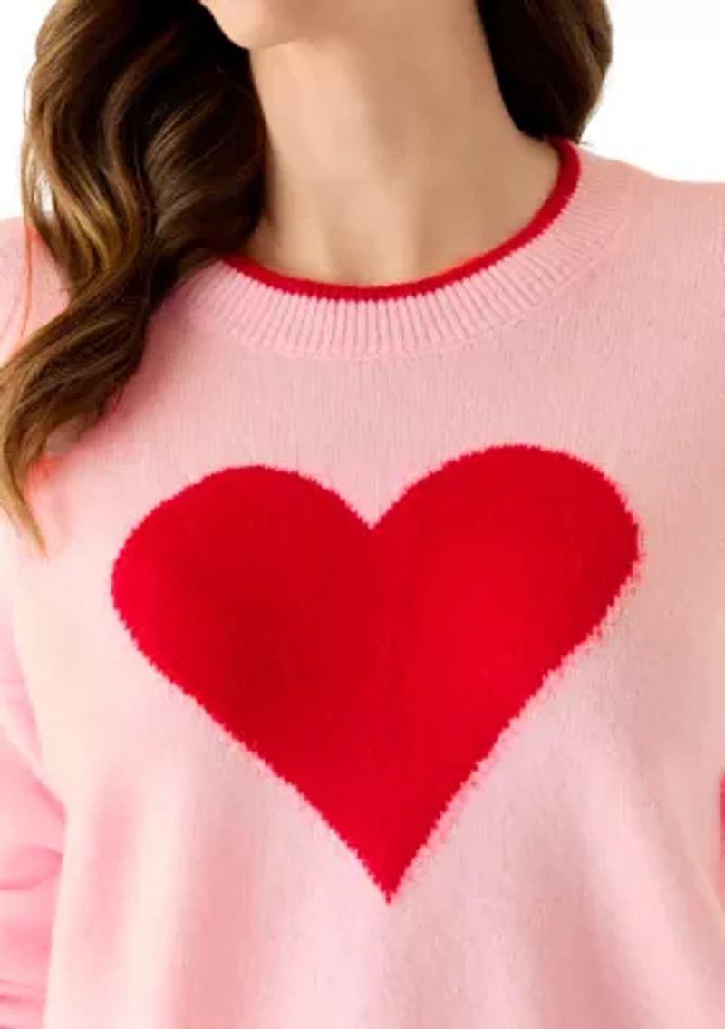 Women's Heart Crew Neck Sweater
