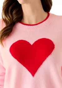 Women's Heart Crew Neck Sweater