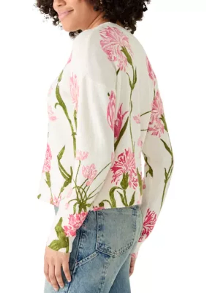 Women's Floral Crew Neck Sweater