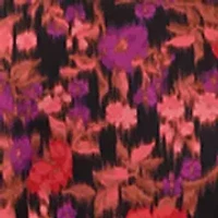 Women's Long Sleeve Floral Flounce Hem Dress