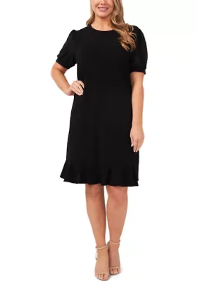 Plus Clip Dot Babydoll Dress