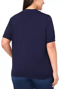 Plus Short Sleeve Polo Shirt