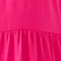 Plus Short Sleeve Tiered Maxi Shirtdress
