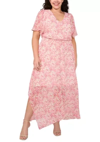 Plus Printed Maxi Dress