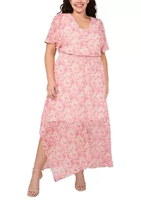 Plus Printed Maxi Dress