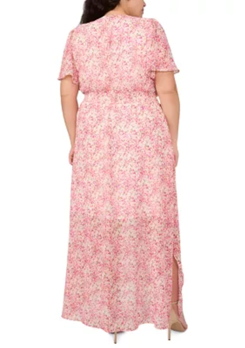 Plus Printed Maxi Dress