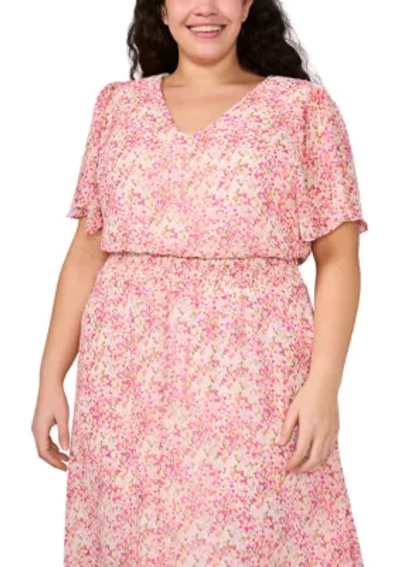 Plus Printed Maxi Dress