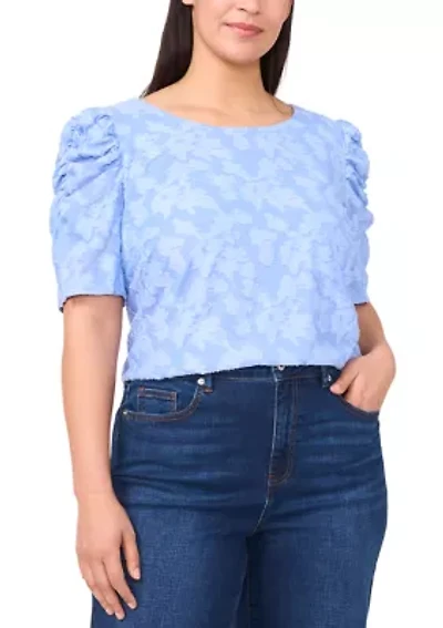 Plus Ruched Sleeve Top