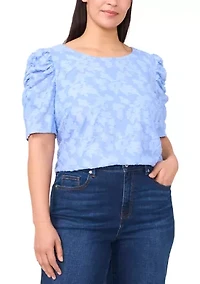Plus Ruched Sleeve Top