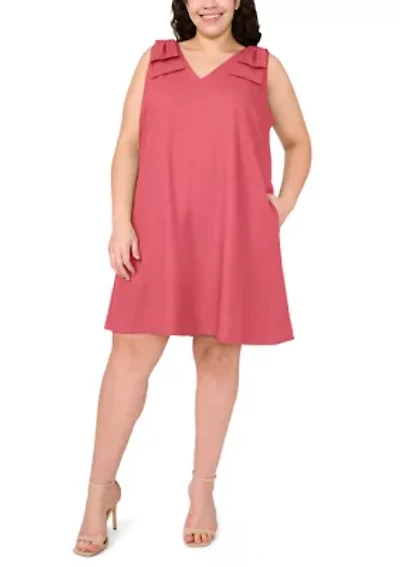 Plus Sleeveless V-Neck Dress