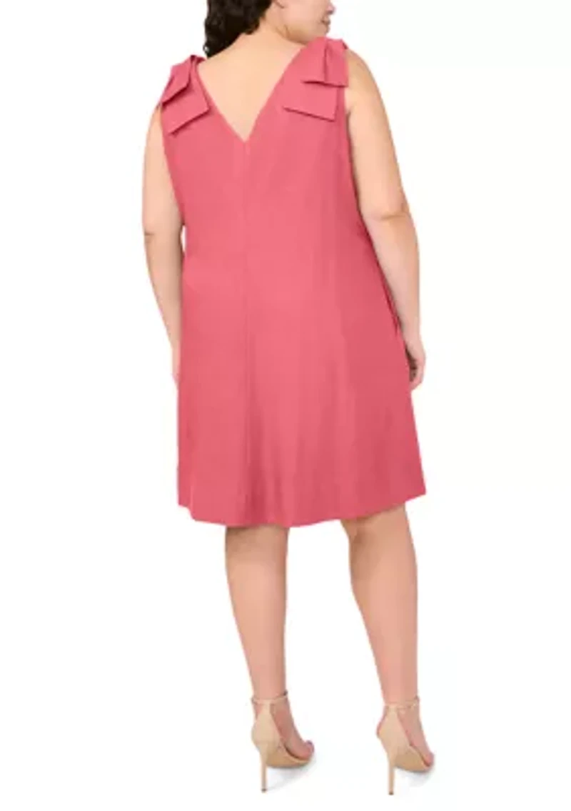 Plus Sleeveless V-Neck Dress