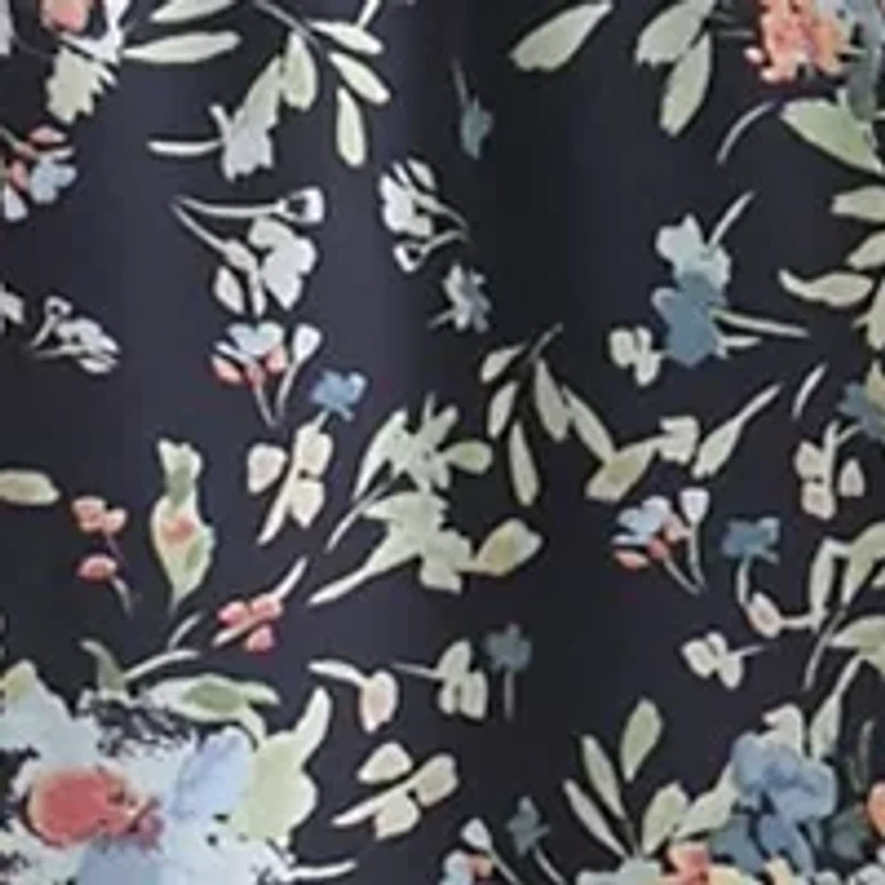 Plus Tiered Ruffle Neck Printed Dress