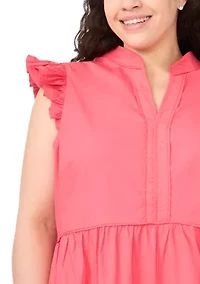Plus Ruffle Tiered Midi Dress