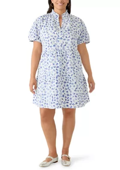 Plus Short Sleeve Baby Doll Dress