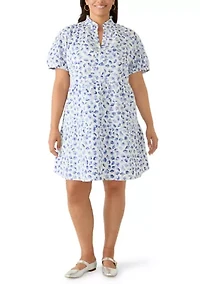 Plus Short Sleeve Baby Doll Dress