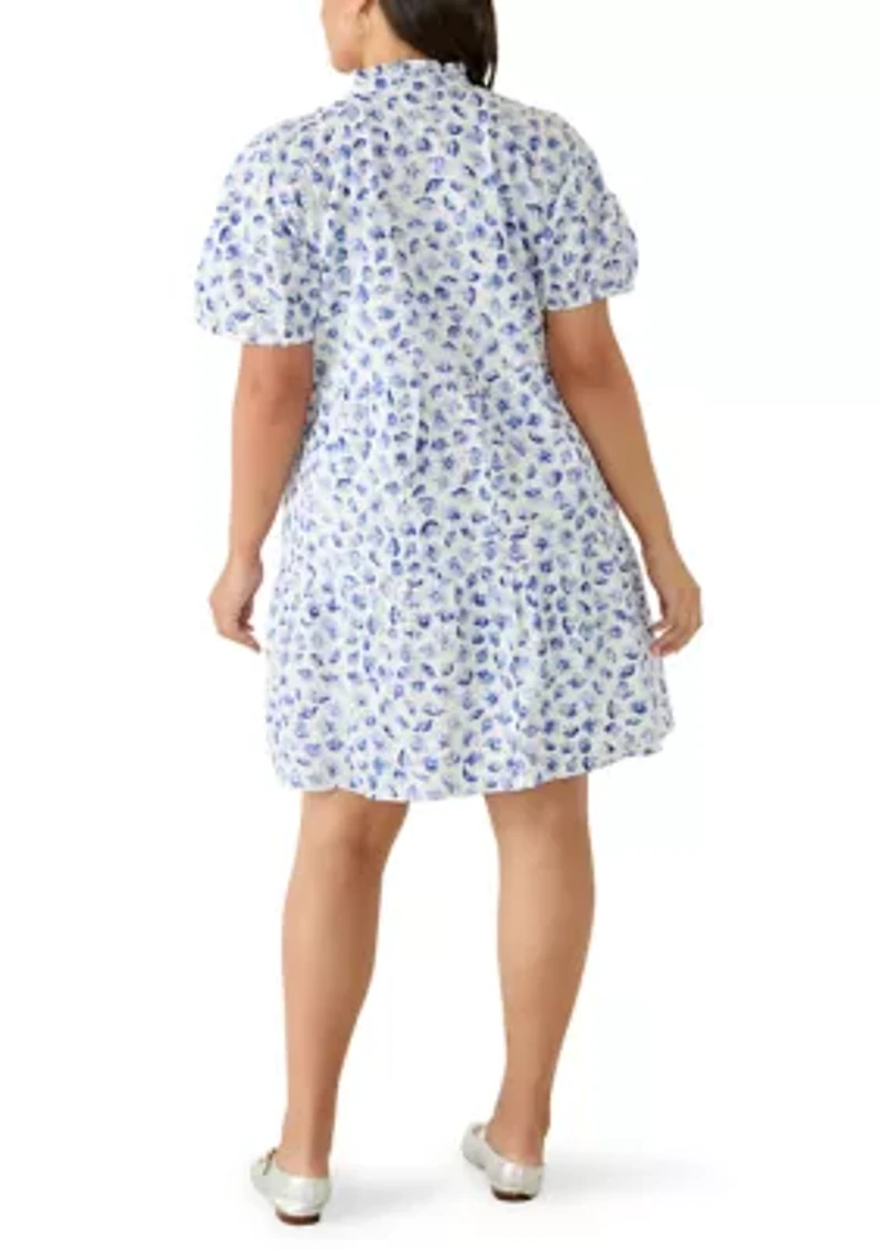 Plus Short Sleeve Baby Doll Dress