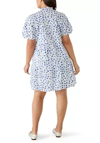 Plus Short Sleeve Baby Doll Dress