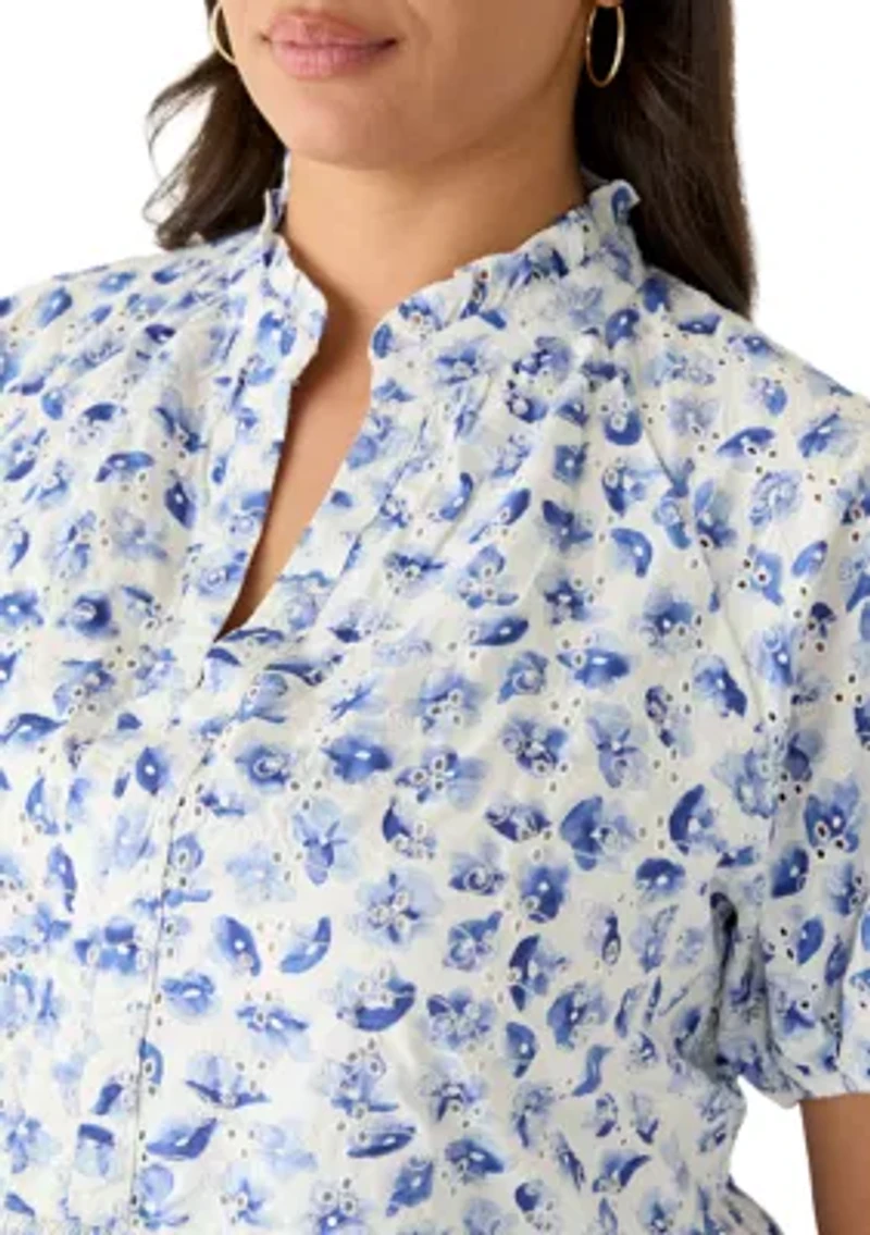 Plus Short Sleeve Baby Doll Dress